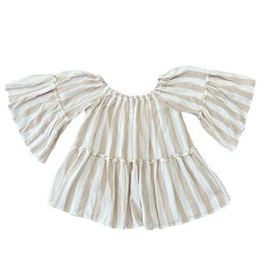 AMERICAN EAGLE boho off the shoulder women’s top size XS flowy striped